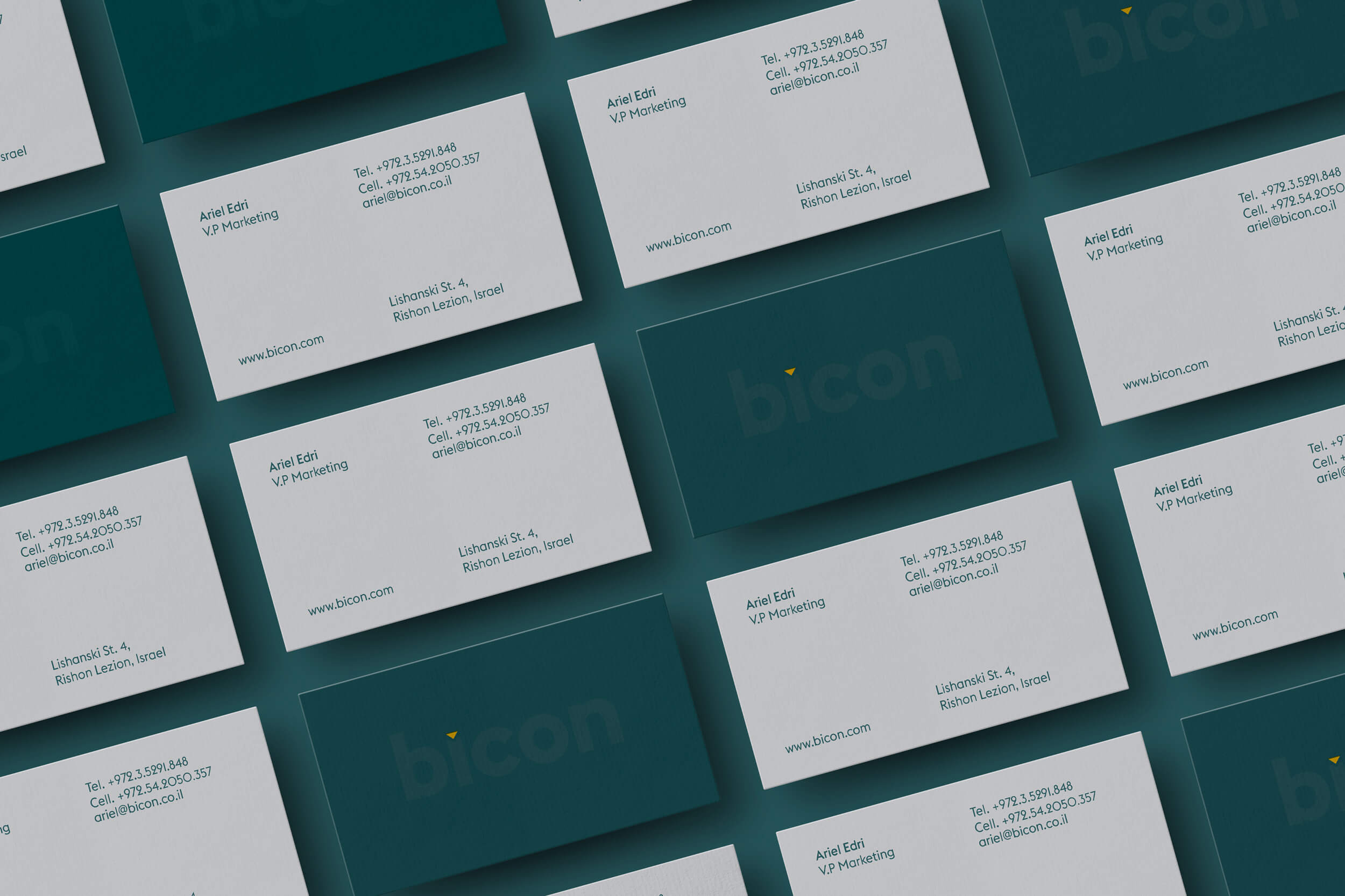 Bicon's business card, stationary.
