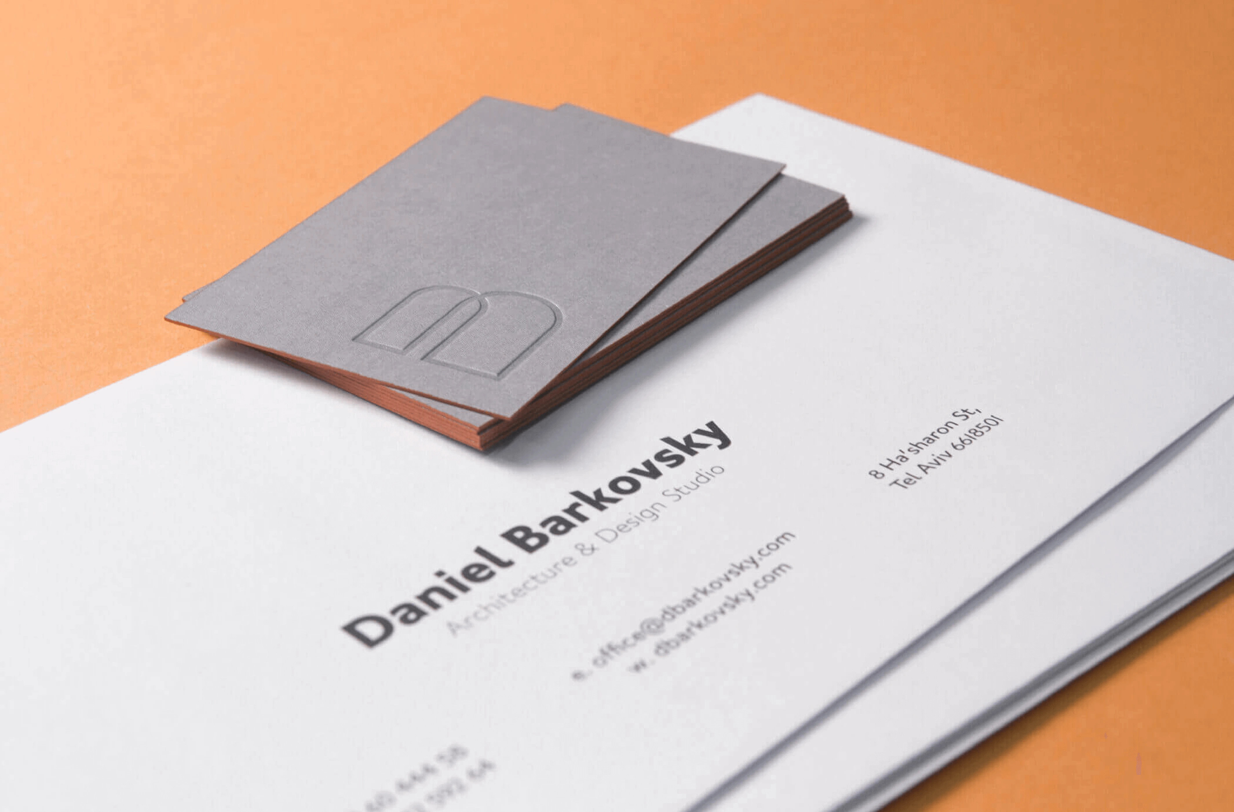 Barkovsky company business cards and envelopes.