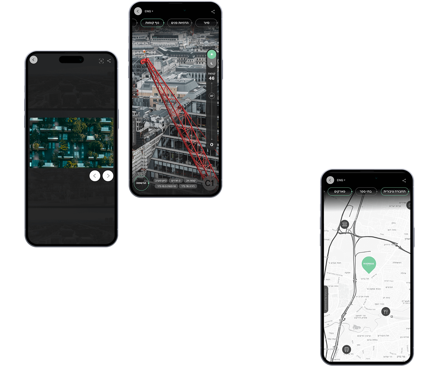 The Olyo app on mobile phone screens.