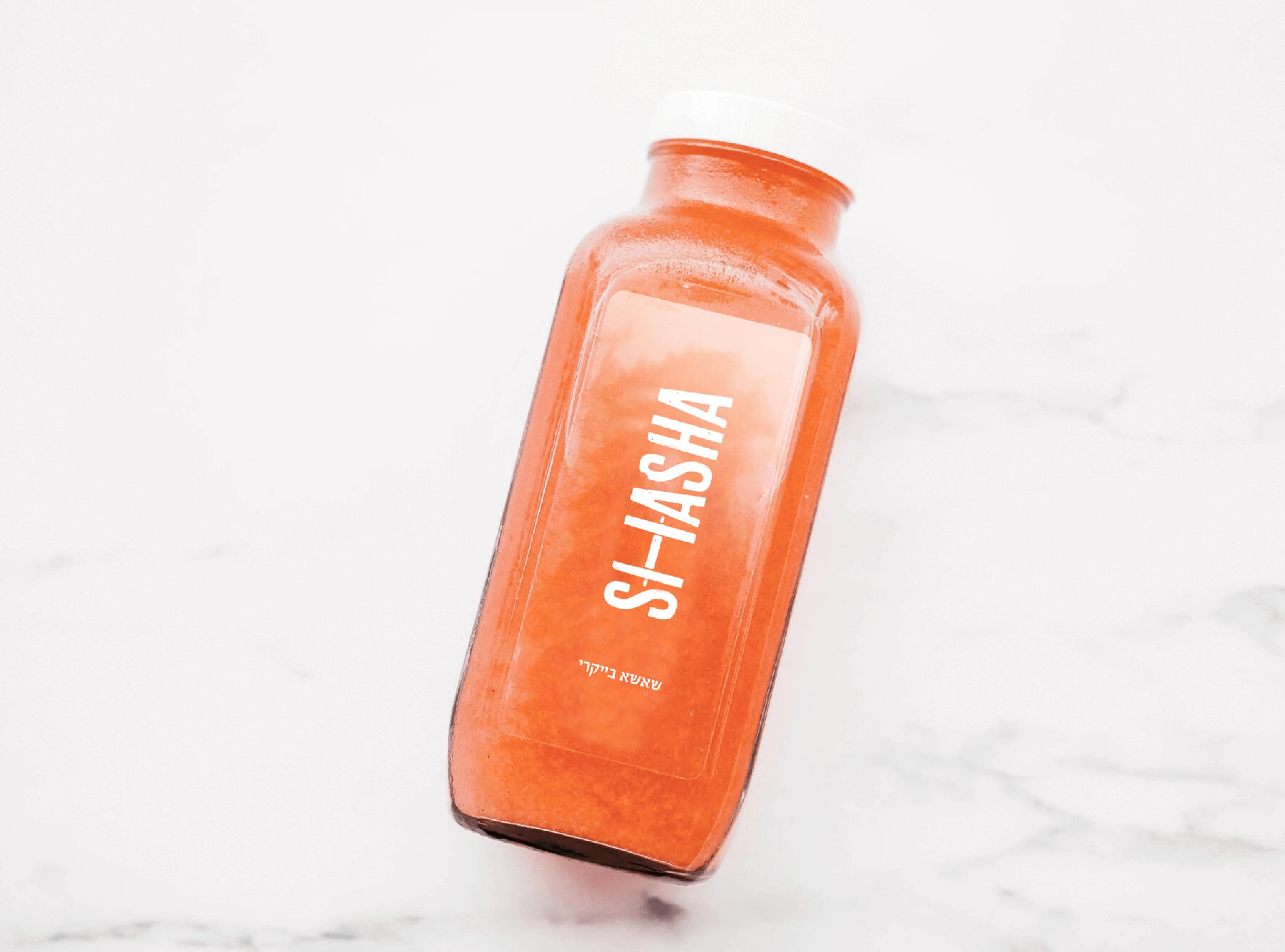 Shasha Bakery natural juice bottle design.