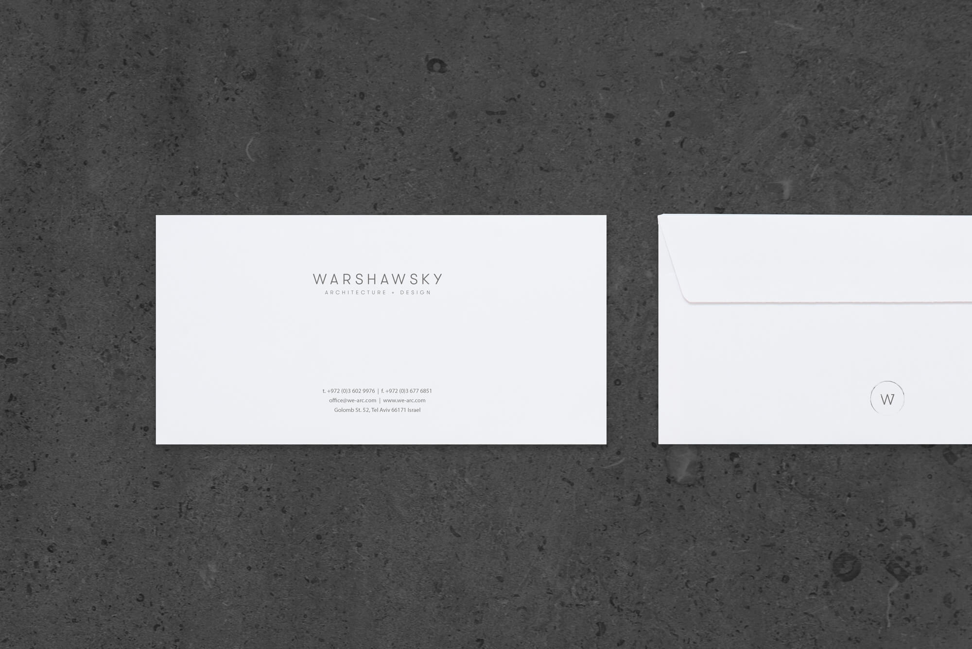 A close up of Studio Warshawsky envelopes