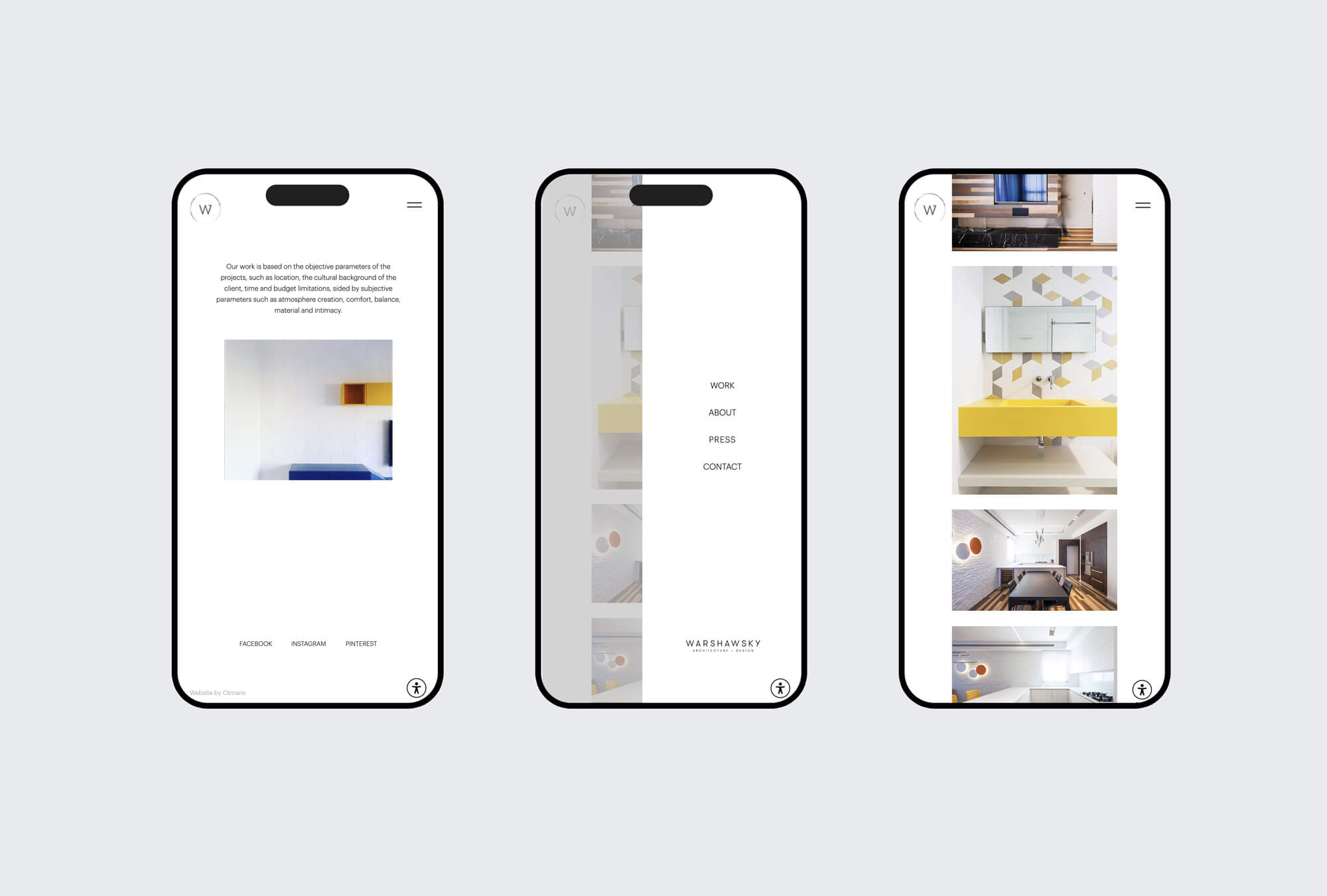 Warshawsky website mobile